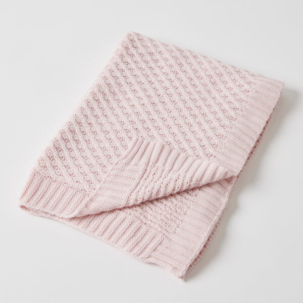 Basket Weave Knit Blanket