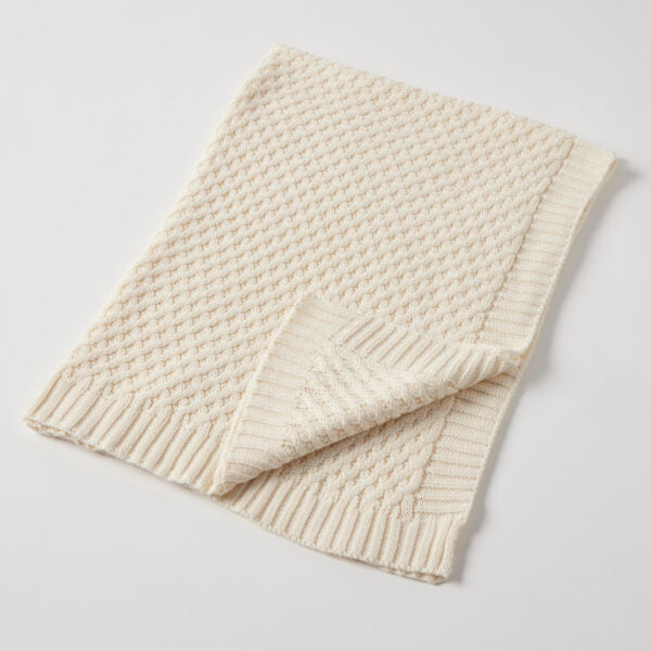 Basket Weave Knit Blanket