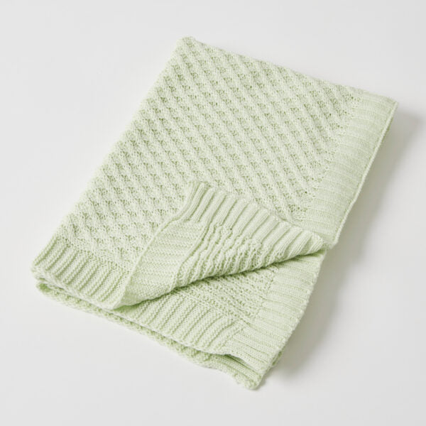 Basket Weave Knit Blanket